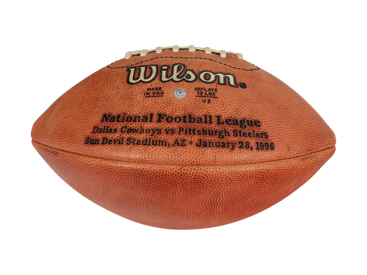 Mike Ditka’s Personal 1988 Pro Football Hall of Fame Commemorative Wilson Football Formerly Displayed at Mike Ditka's Restaurant