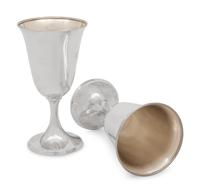 A Set of Six American Silver Goblets