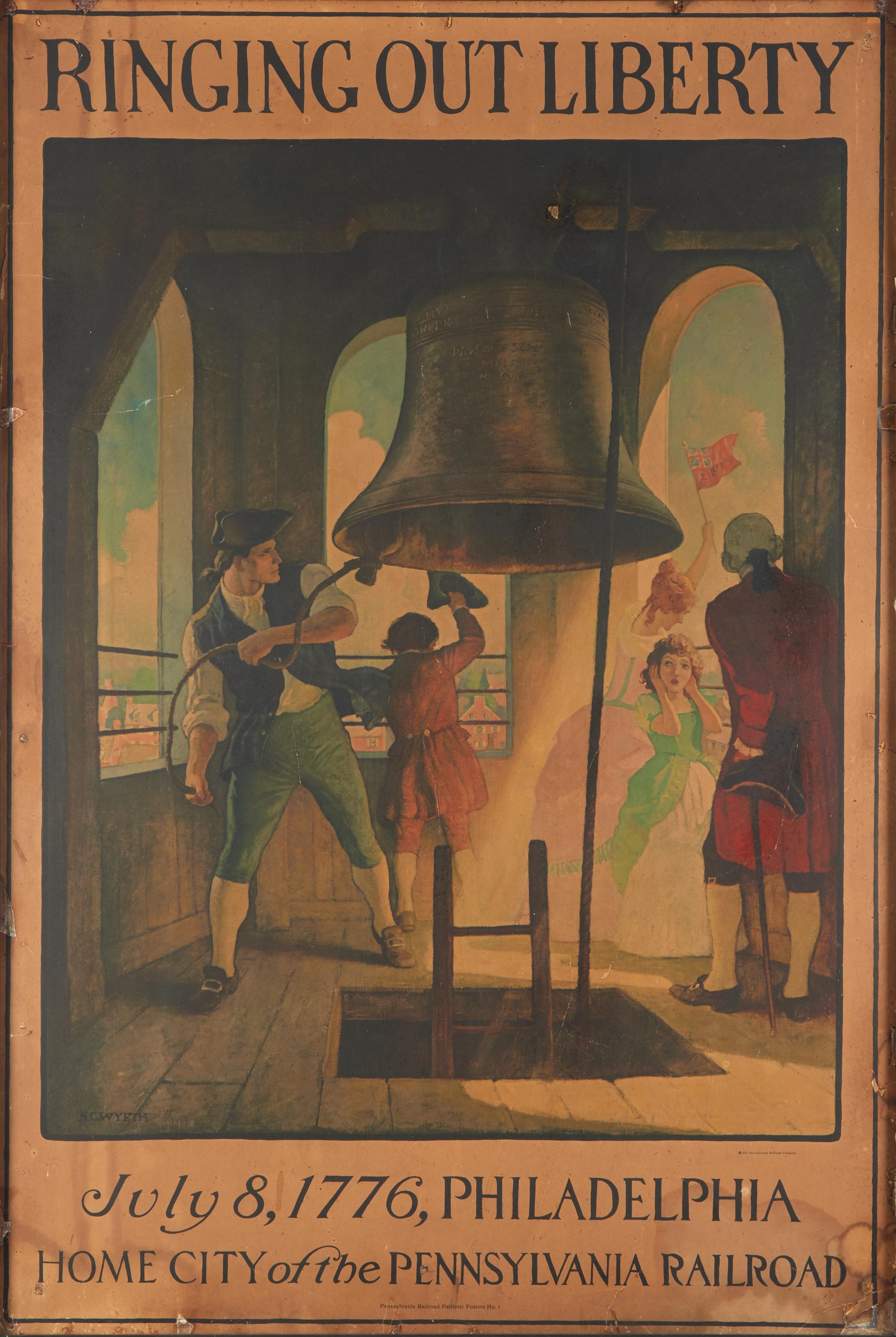 Newell Convers Wyeth (1882-1945), Ringing Out Liberty/ July 8, 1776, Philadelphia/ Home City of the Pennsylvania Railroad