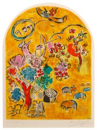 After Marc Chagall, (American, 1887-1985), The Tribe of Joseph from Twelve Maquettes of Stained Glass Windows for Jerusalem, 1964