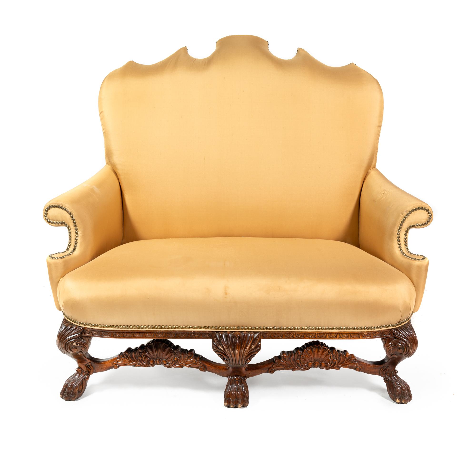 A George II Style Carved Sofa — 20th Century