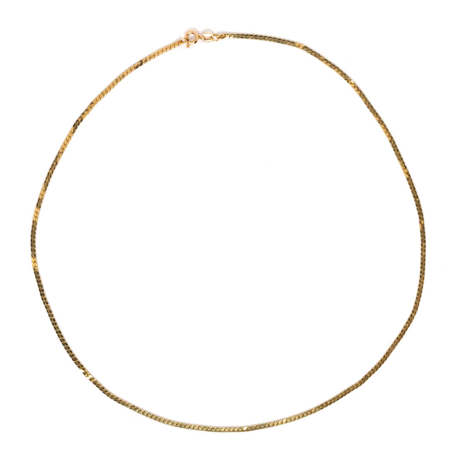 A 14 Karat Yellow Gold Necklace, Italian,