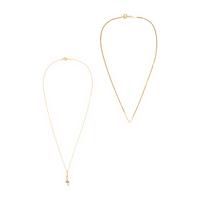 Two Yellow Gold and Diamond Necklaces