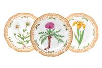 A Group of Three Royal Copenhagen Flora Danica Luncheon Plates — 20TH CENTURY