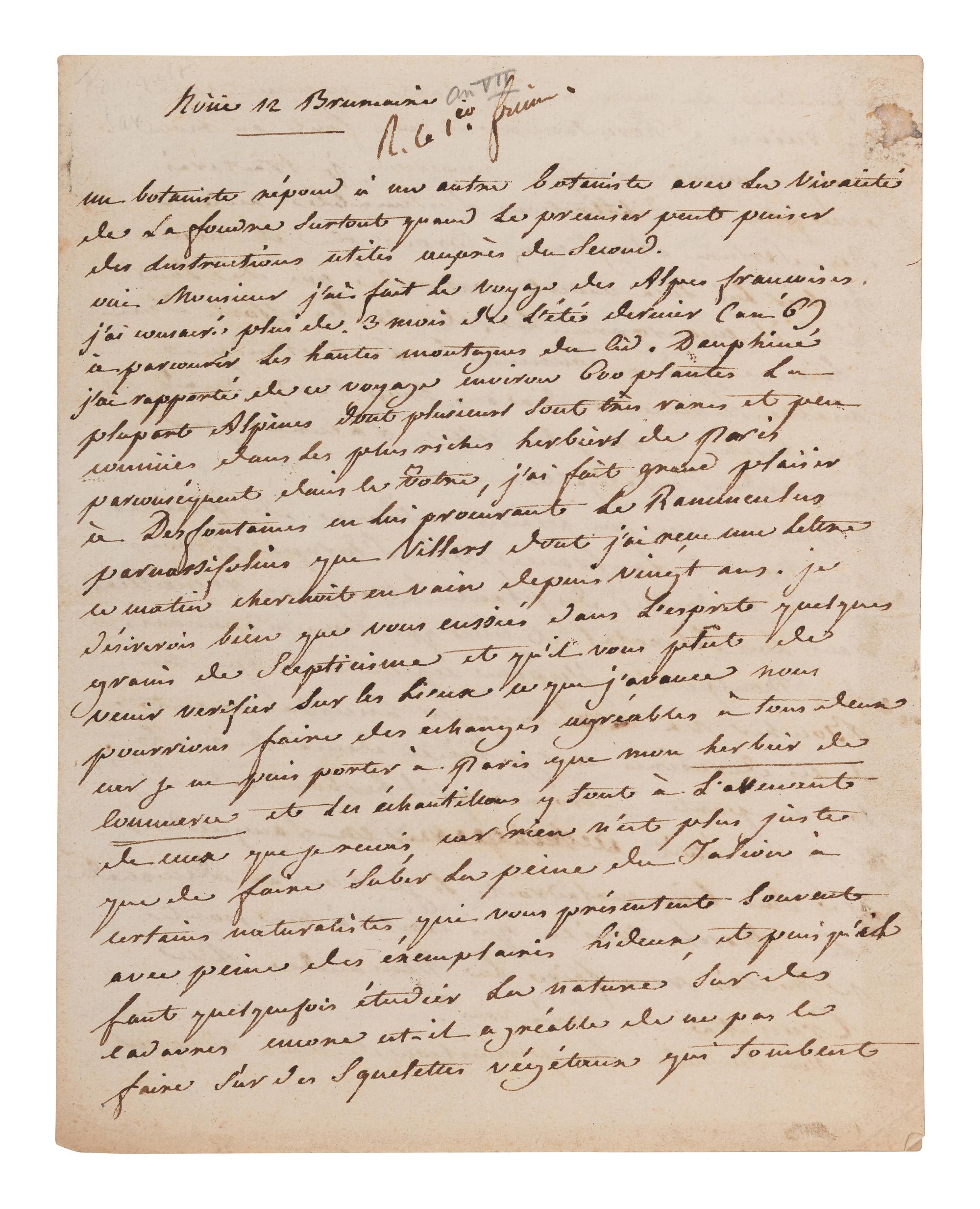 [BOTANY & GARDENING -- MANUSCRIPTS]. A group of 5 manuscripts, comprising: