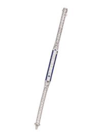 DIAMOND AND SYNTHETIC SAPPHIRE BRACELET