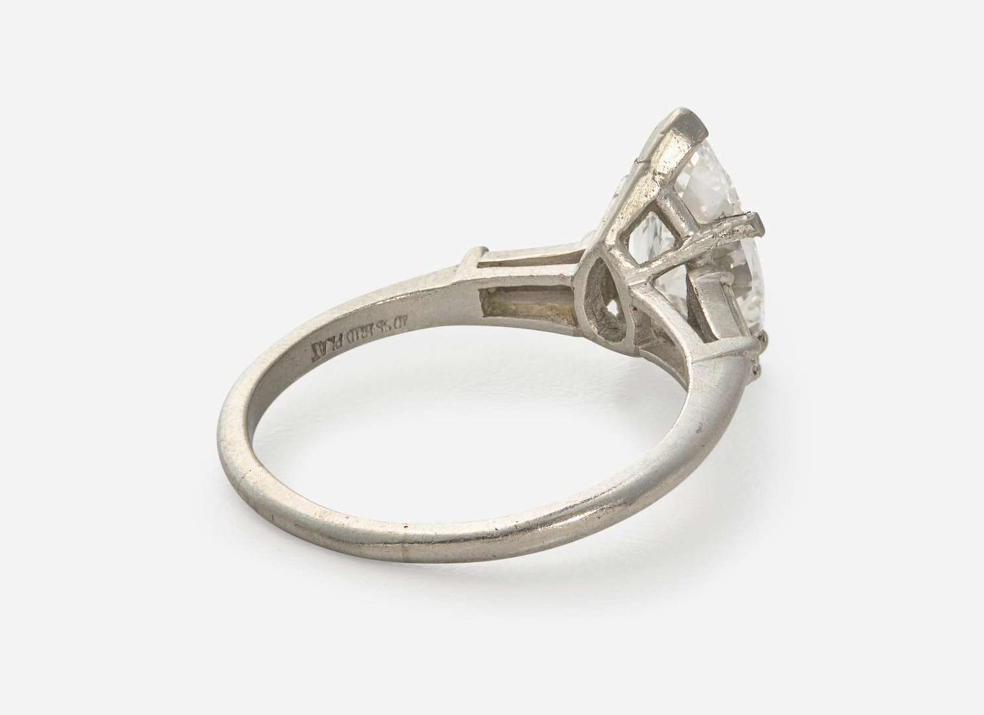 A Platinum and Diamond Ring, 1.98 Carat Pear Brilliant-Cut Diamond, GIA Certified