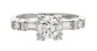 A Platinum and Diamond Ring, 2.90 dwts.