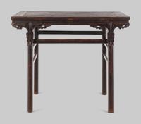 A Chinese Black Lacquered Softwood Wine Table, Jiuzhuo