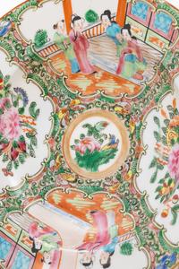 Four Chinese Rose Medallion Porcelain Plates