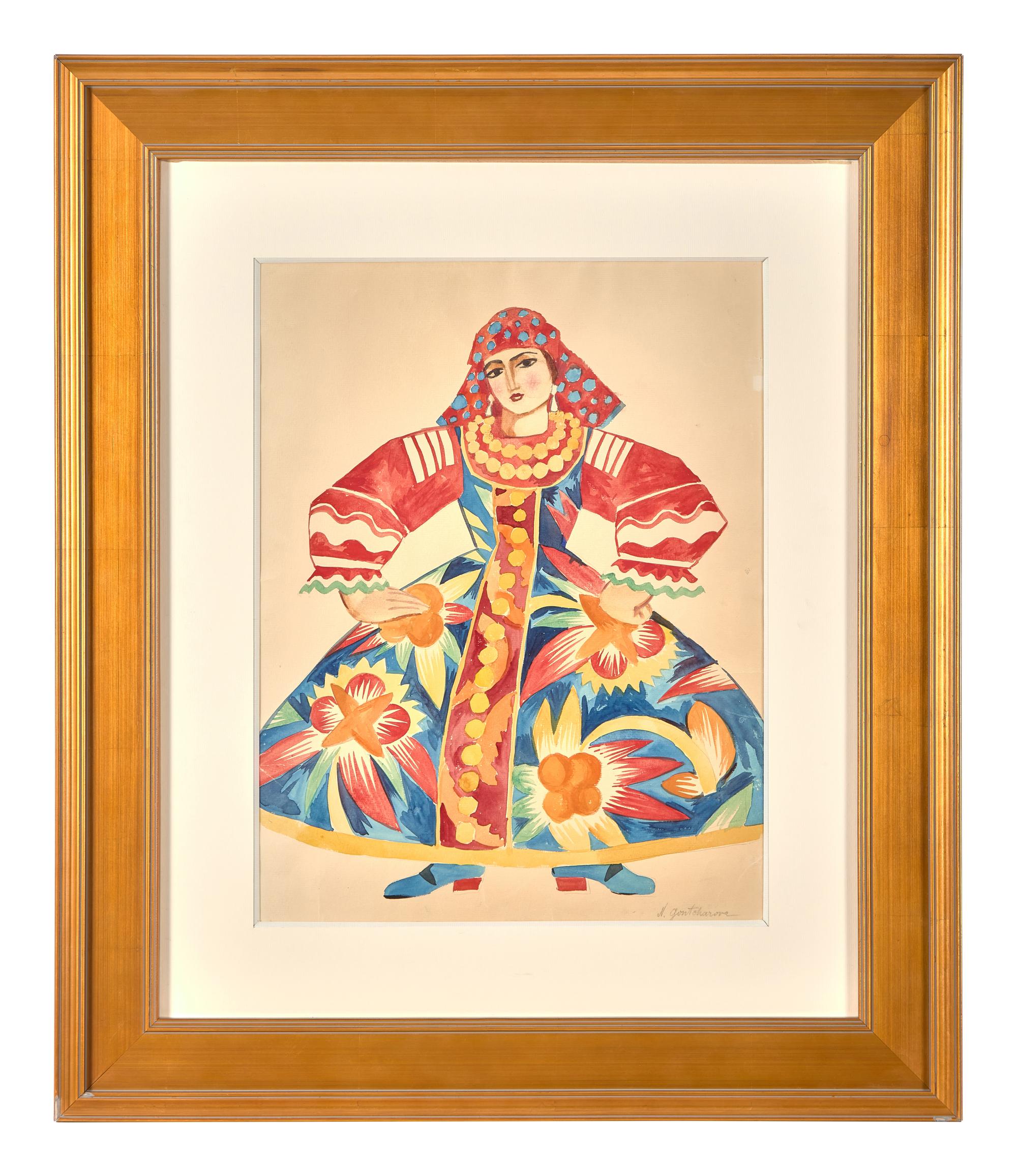 Costume Design for "The Golden Cockerel," 1914