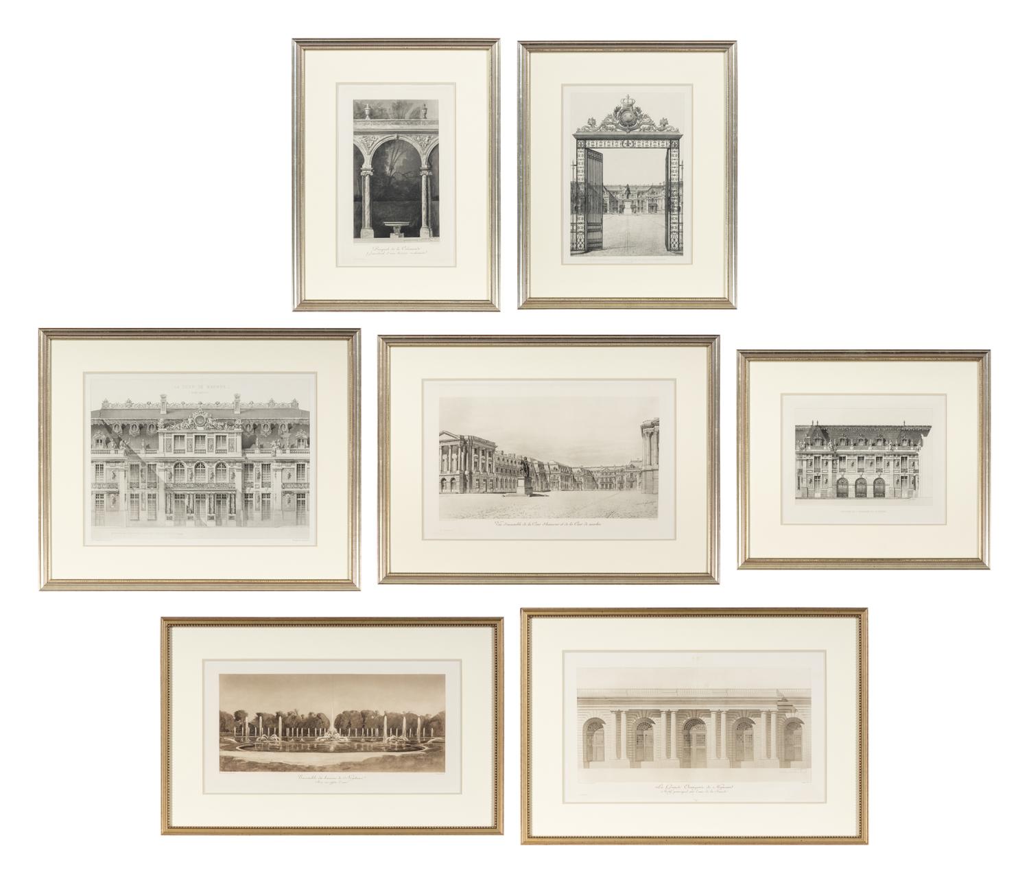 Views of Versailles and the Two Trianons (eight works)