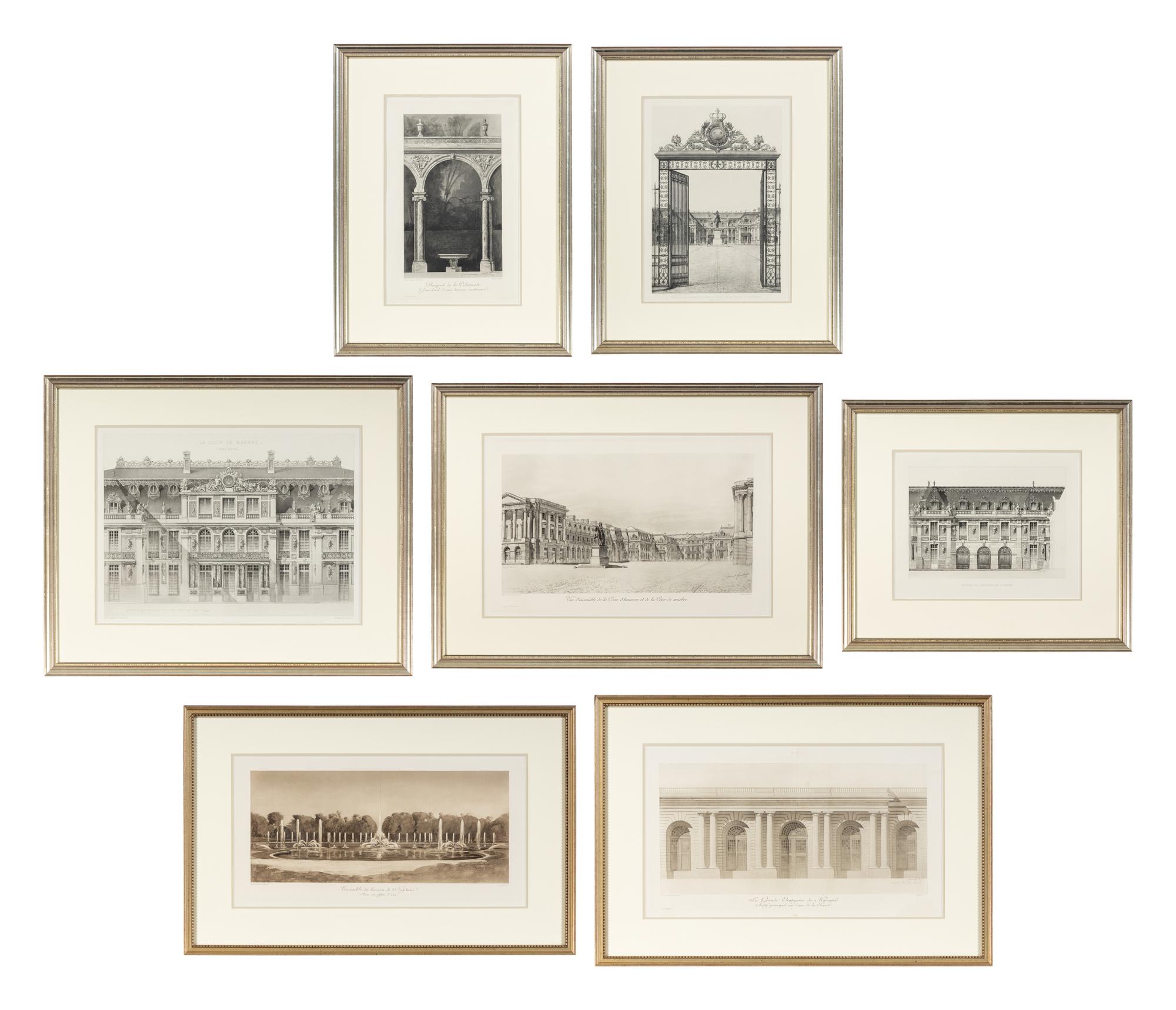 Views of Versailles and the Two Trianons (eight works)