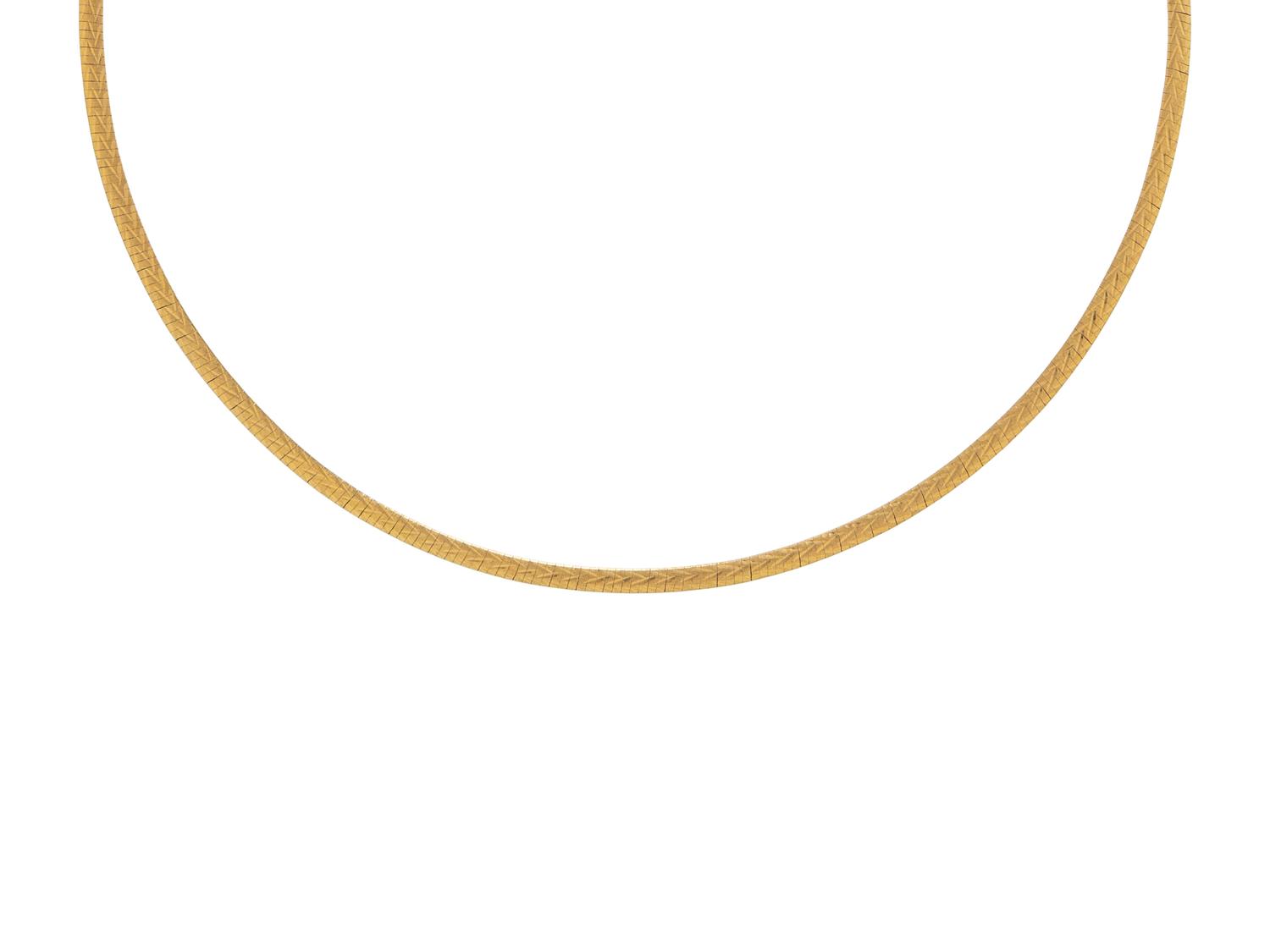 REVERSIBLE BICOLOR GOLD NECKLACE