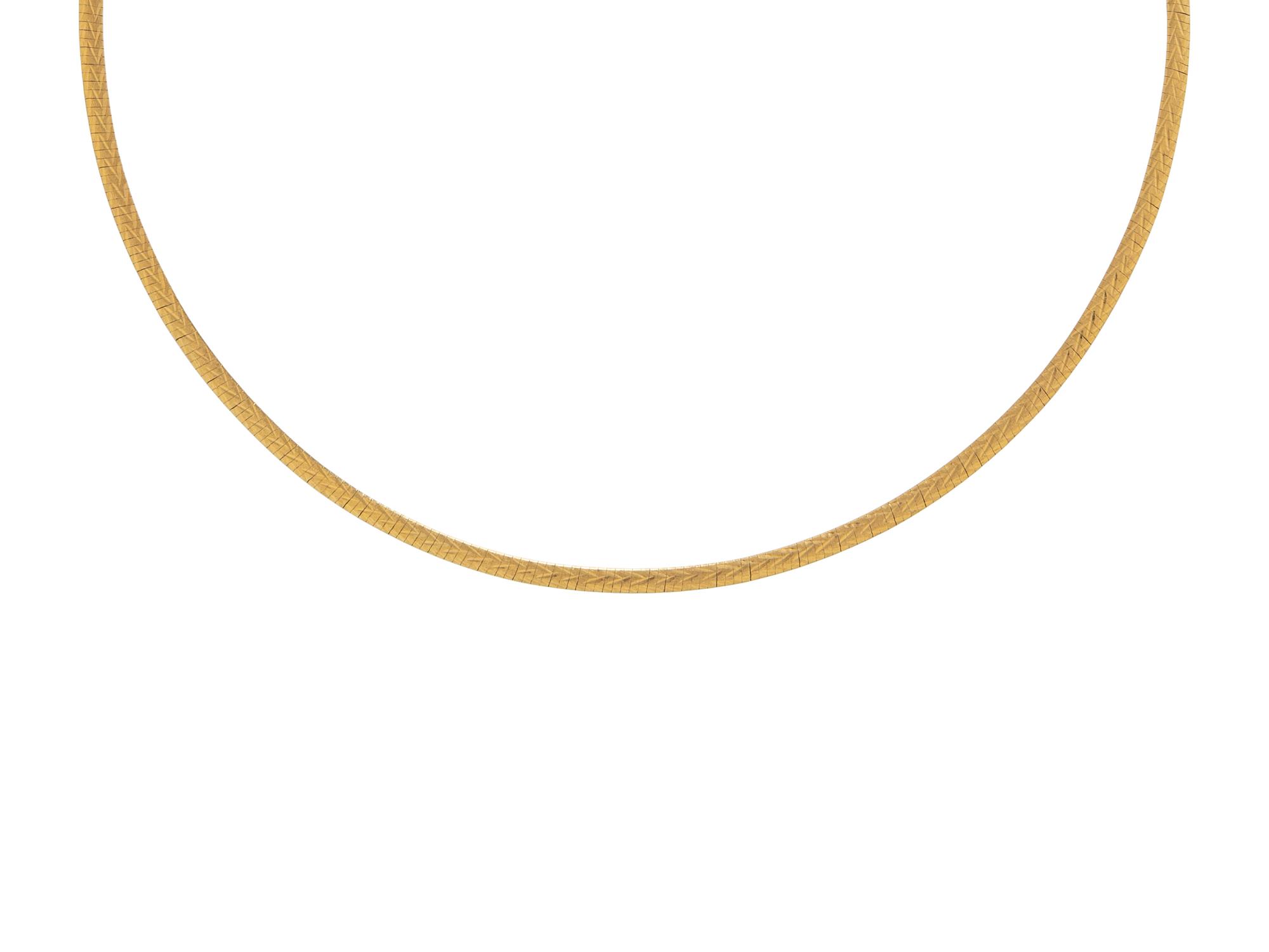 REVERSIBLE BICOLOR GOLD NECKLACE