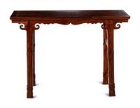A Chinese Huanghuali Recessed-Leg Altar Table, Qiaotou'an