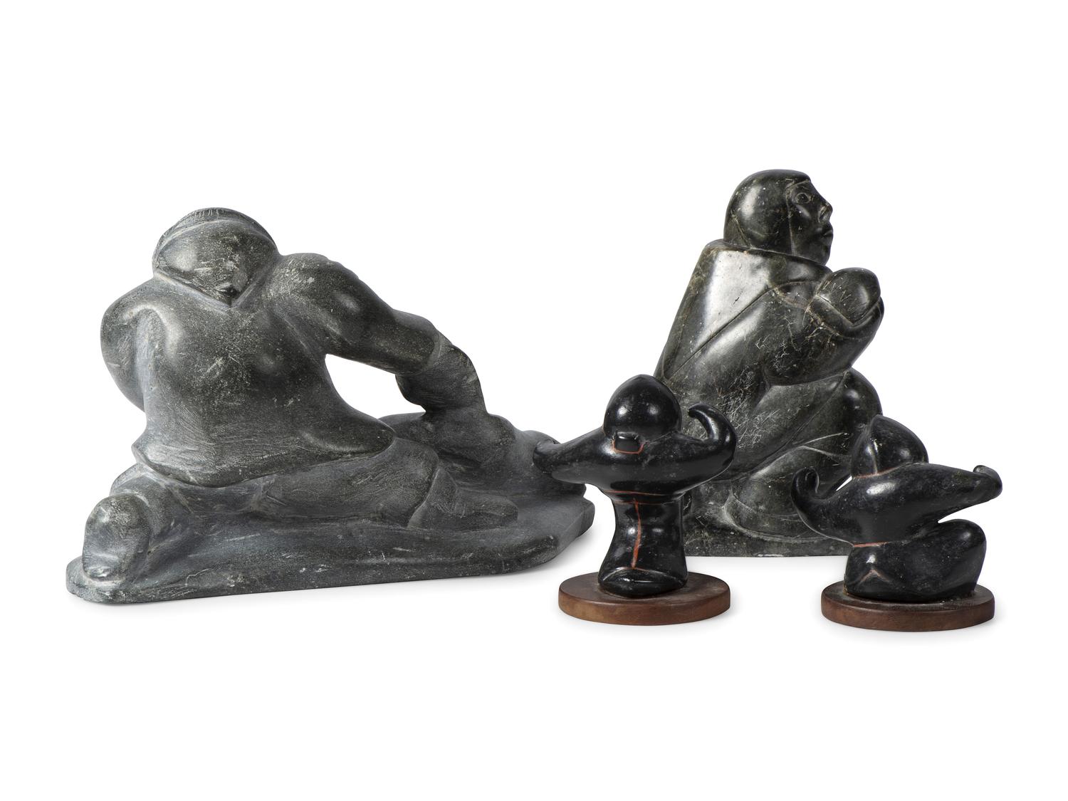 Collection of Inuit Soapstone Sculptures, PLUS