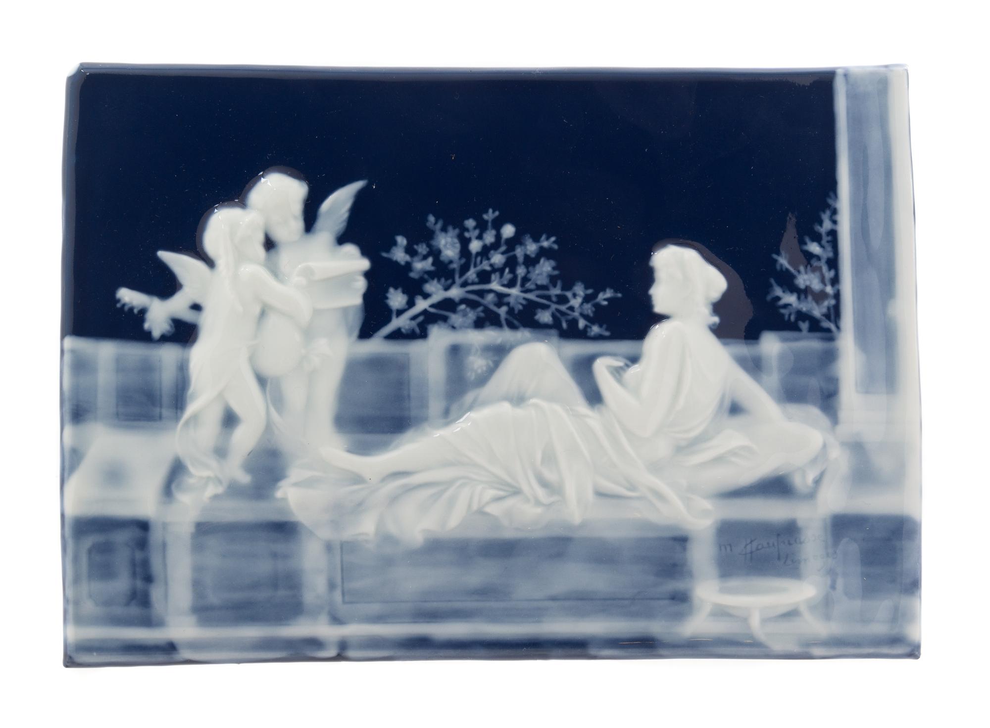 A Limoges Pate-Sur-Pate Plaque 6 x 8 5/8 inches. — 20TH CENTURY