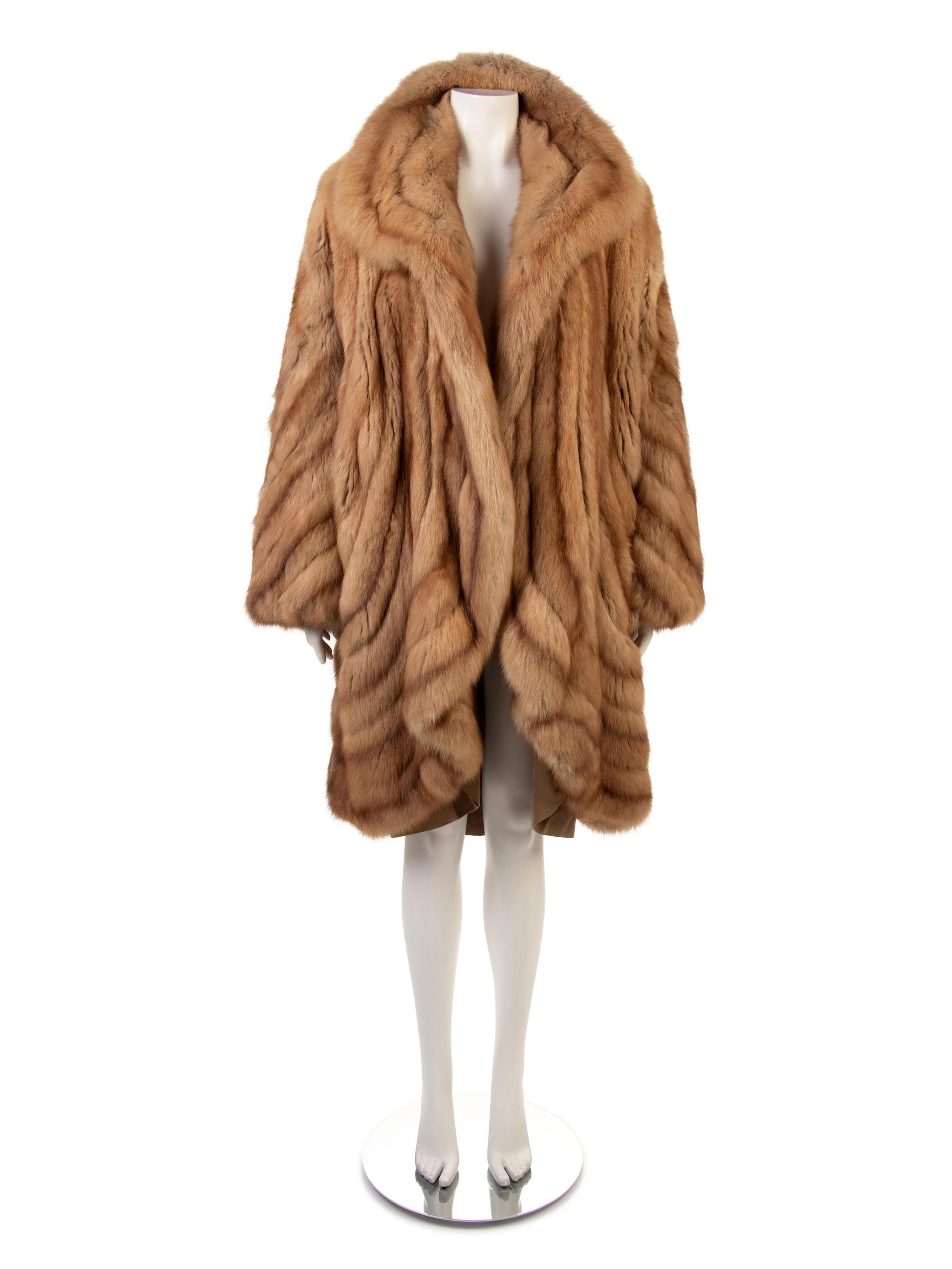 Hip Length Sable Swing Coat, 1980-90s