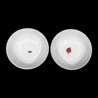 A Pair of Chinese Famille Rose Porcelain 'Balsam Pear' Bowls, Late Qing/Republic Period 晚清/民國 粉彩荔枝紋碗 大清光緒年製款