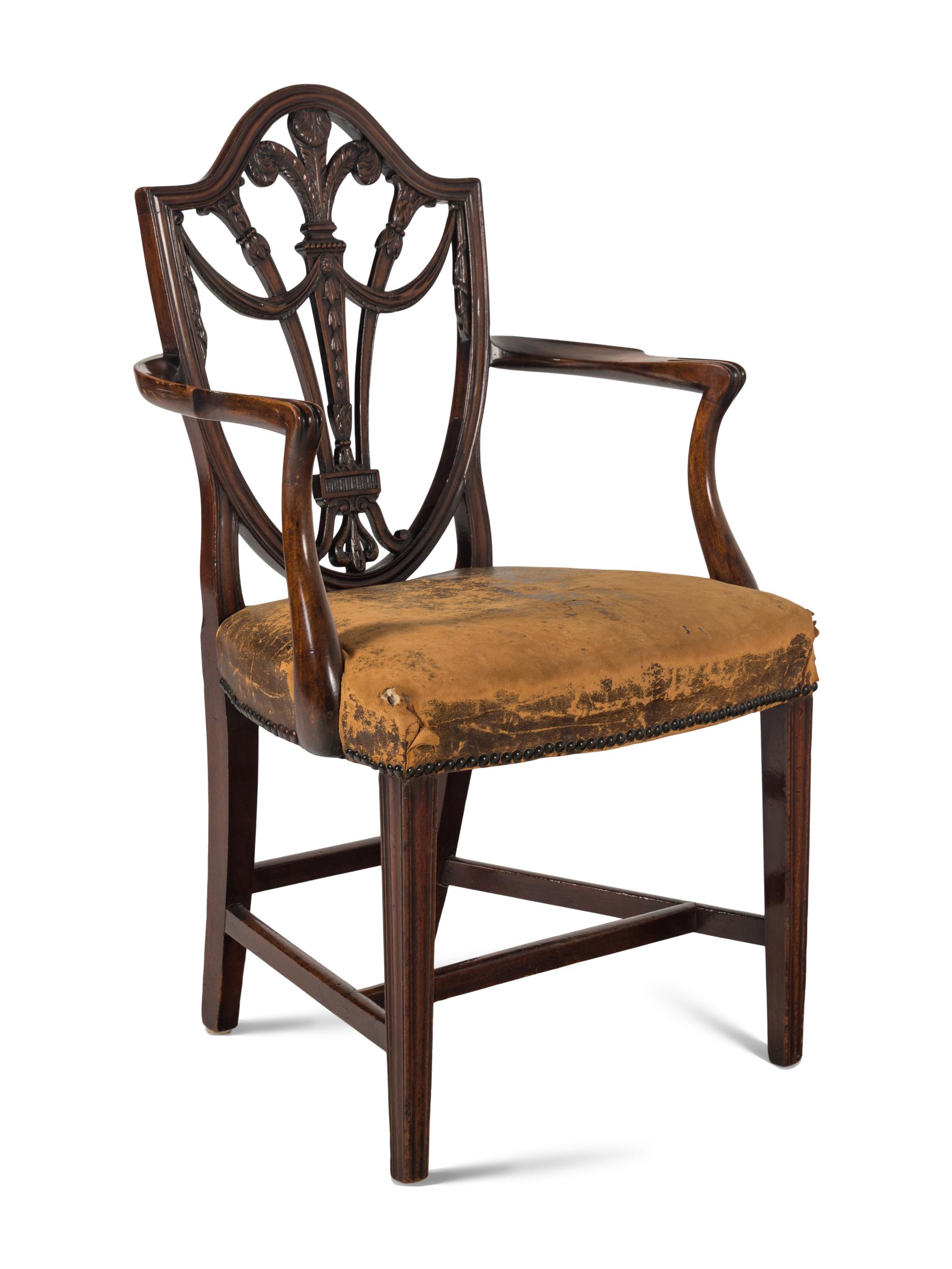 A George III Mahogany Armchair