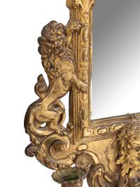 A Pair of Neoclassical Gilt Bronze Girandole Mirrors
