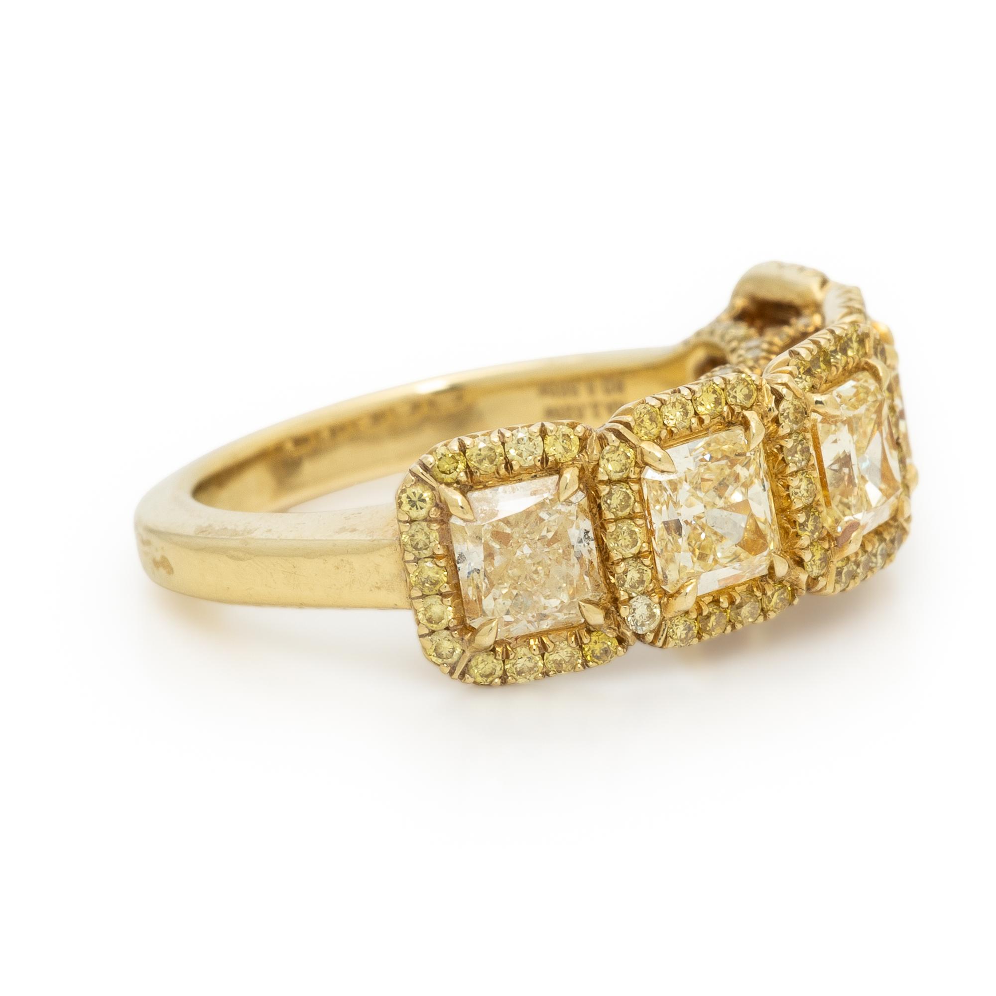 RAHAMINOV, YELLOW DIAMOND AND YELLOW GOLD RING