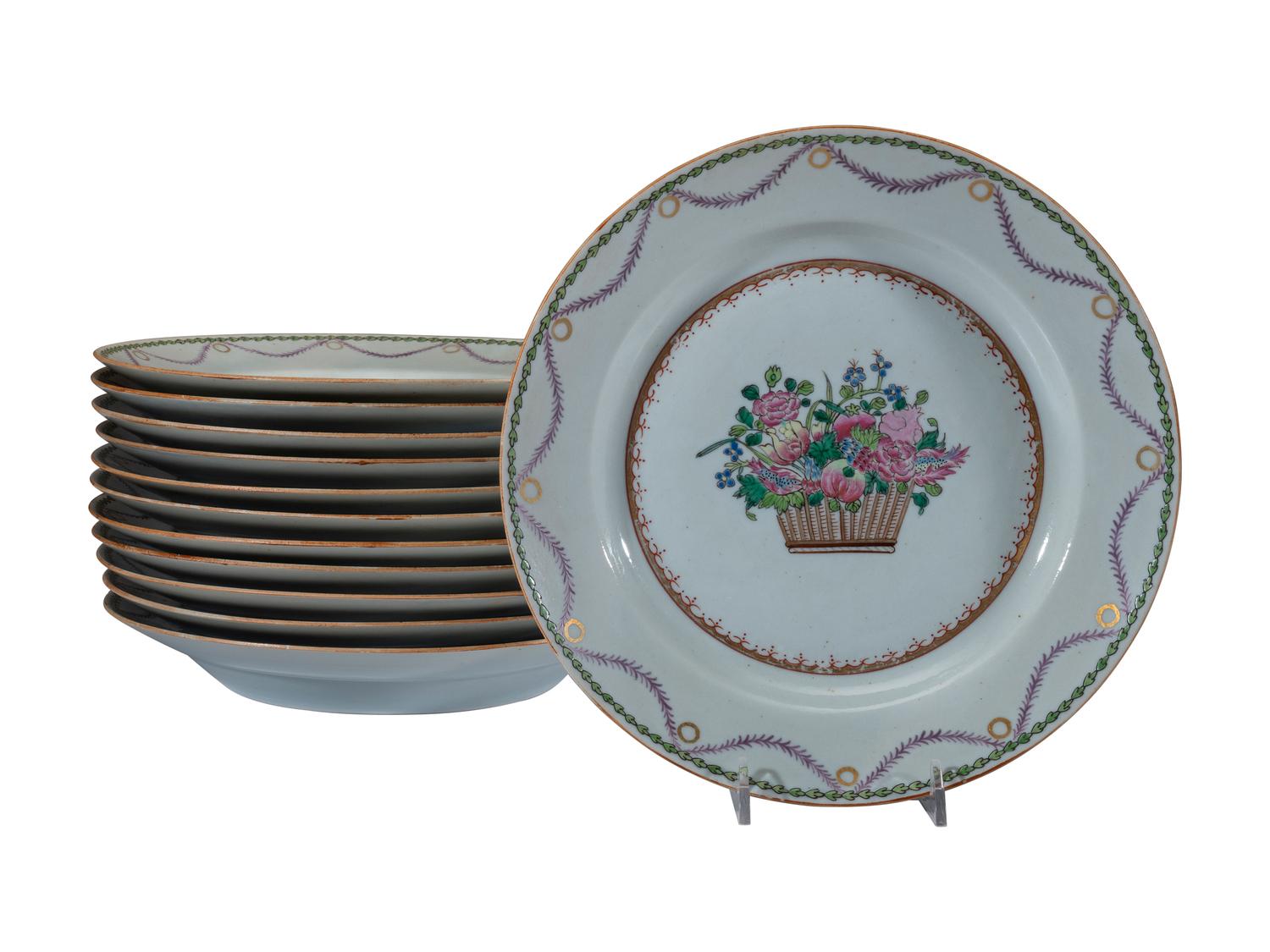 Twelve Samson Porcelain Plates