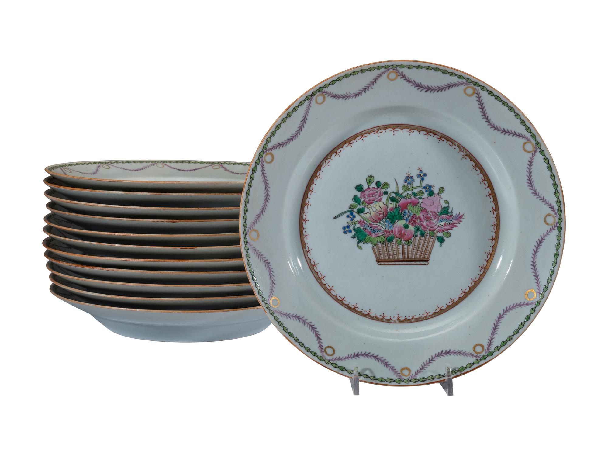 Twelve Samson Porcelain Plates