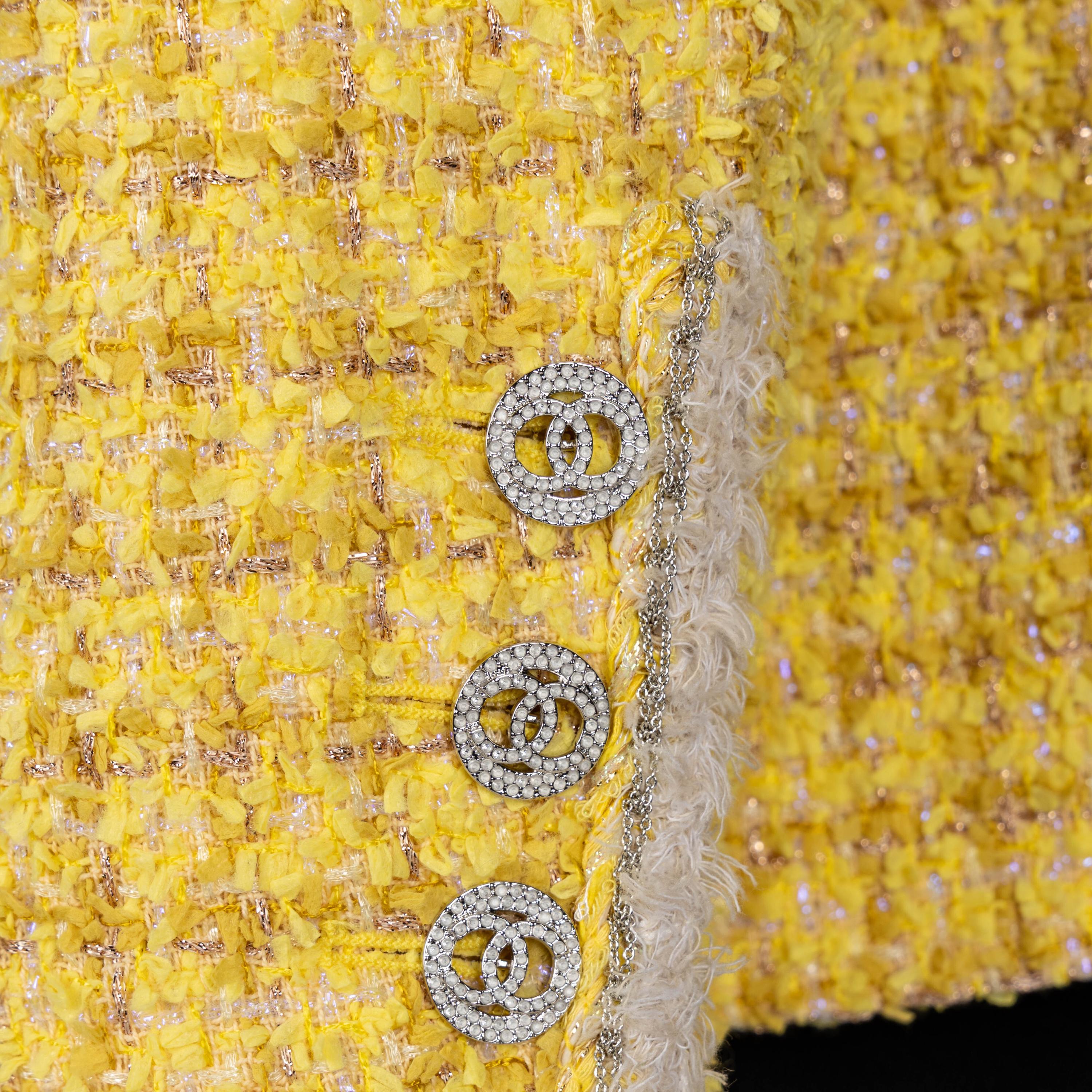 Chanel, Lemon Yellow Tweed Jacket