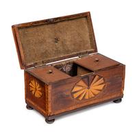 A George III Mahogany Tea Caddy