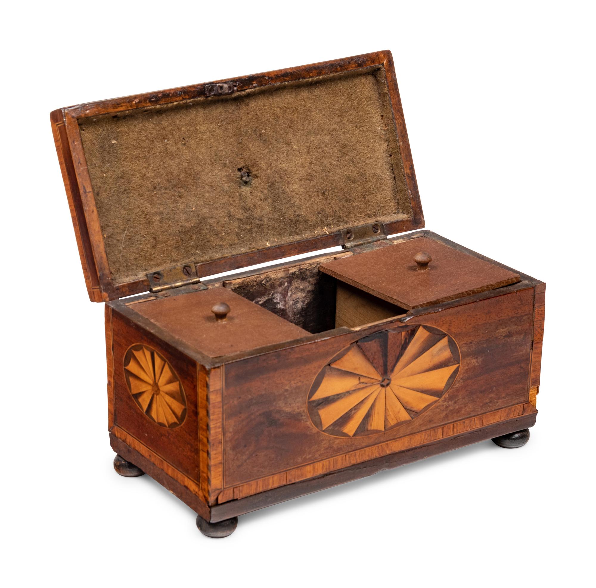 A George III Mahogany Tea Caddy