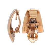 SPIROS, BICOLOR GOLD AND DIAMOND EARCLIPS