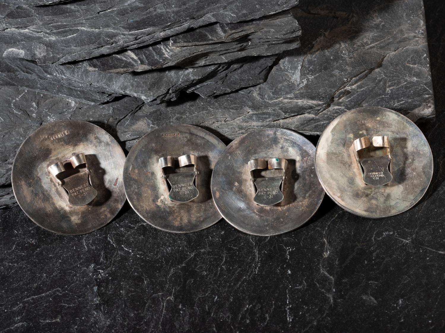 Floshk of Mosaic Inlay Bird Bolo Slides