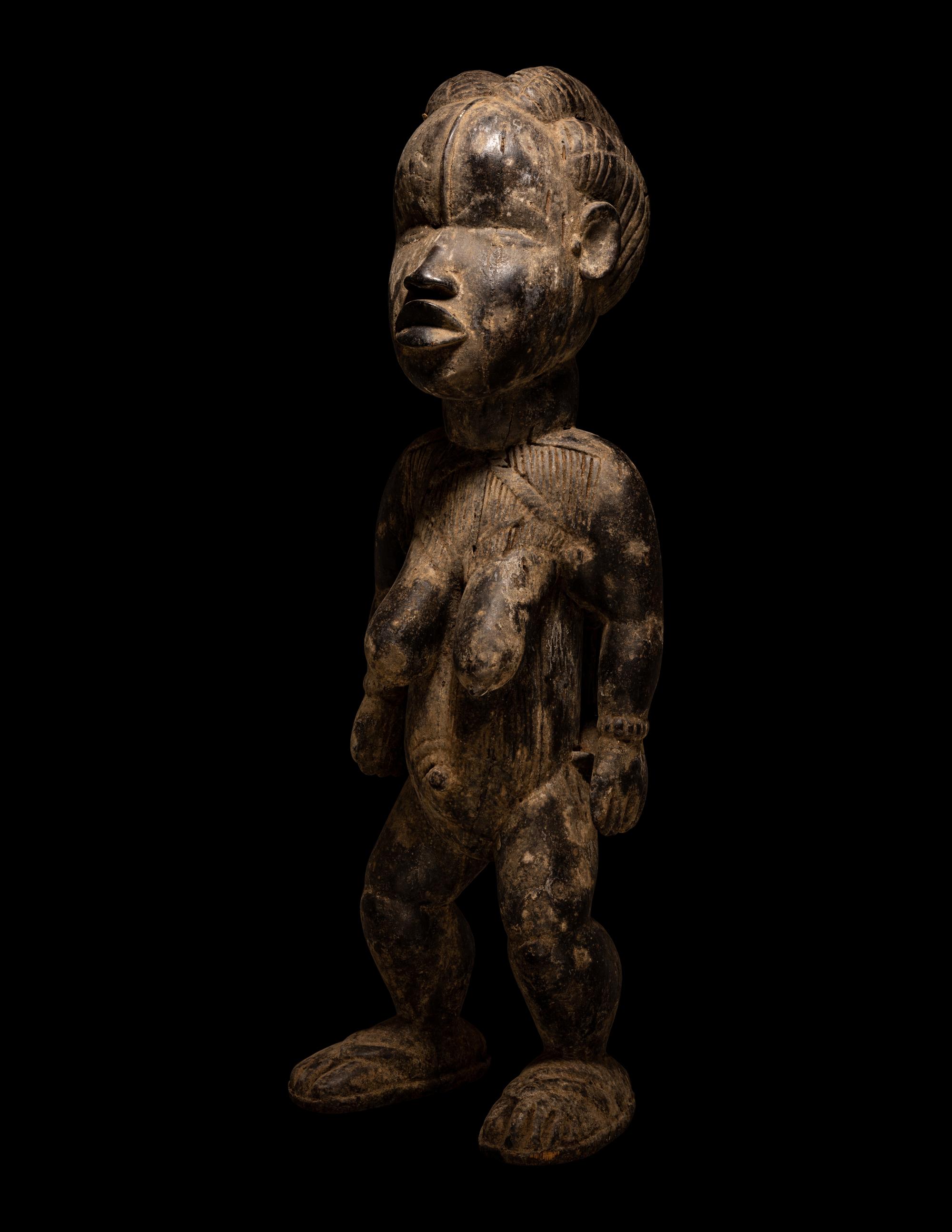 A Dan Wood Maternity Figure with Child