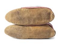 Maliseet Beaded Hide Moccasins