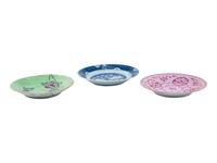 Three Chinese Export Porcelain 'Floral' Plates