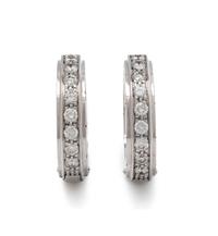 MAUBOUSSIN, DIAMOND HOOP EARRINGS