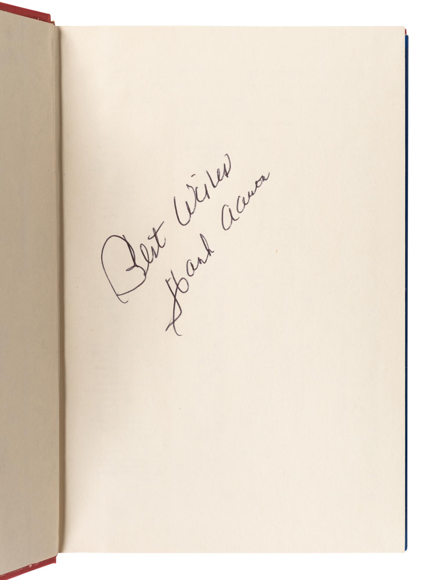 A Group of Two Hank Aaron Signed Autograph Books,