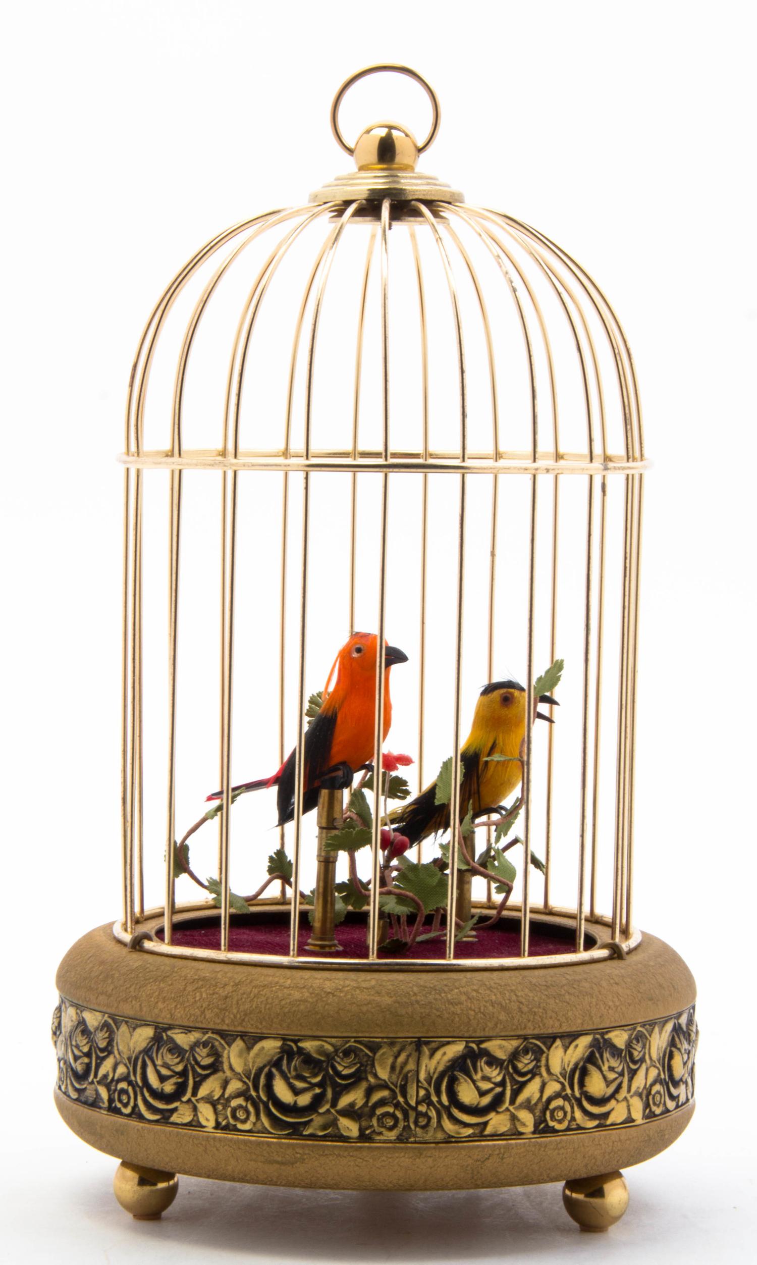 A German Singing Bird Cage Automaton Height 10 3/8 inches. — SECOND HALF 20TH CENTURY