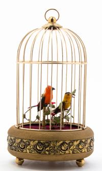 A German Singing Bird Cage Automaton Height 10 3/8 inches. — SECOND HALF 20TH CENTURY