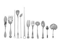 A Collection of American Silver Flatware Articles