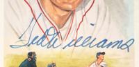 A Ted Williams Signed Autograph Perez Steele Baseball Postcard Plaque (Beckett Authentication Services Letter),