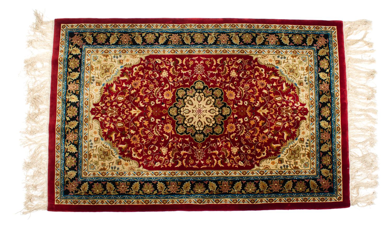 A Chinese Persian Design Silk Rug