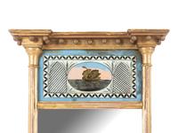 A Classical Giltwood and Eglomise Mirror