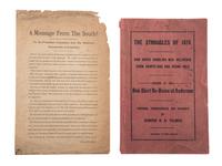 [RECONSTRUCTION]. -- [JIM CROW]. Four items of ephemera related to anti-Black activity and Democratic politics, comprising: