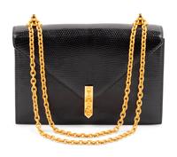 Hermès Black Lizard Alcazar Bag, 1980s