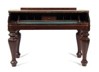 An American Rosewood Desk Height 32 3/4 x width 48 3/4 x depth 23 inches.