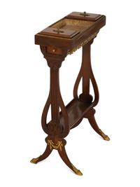 A French Empire Gilt Metal Mounted Mahogany Work Table