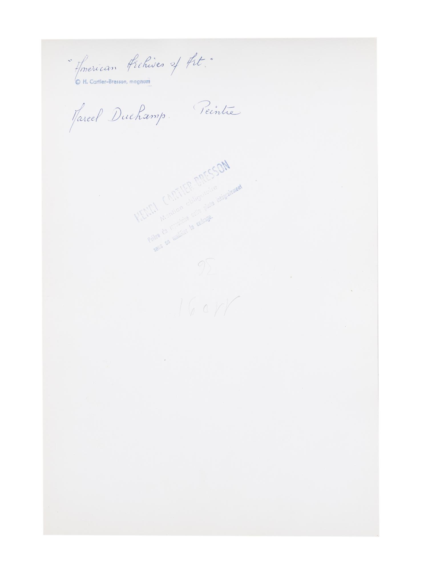 Henri Cartier-Bresson (1908-2004) Marcel Duchamp, 1968